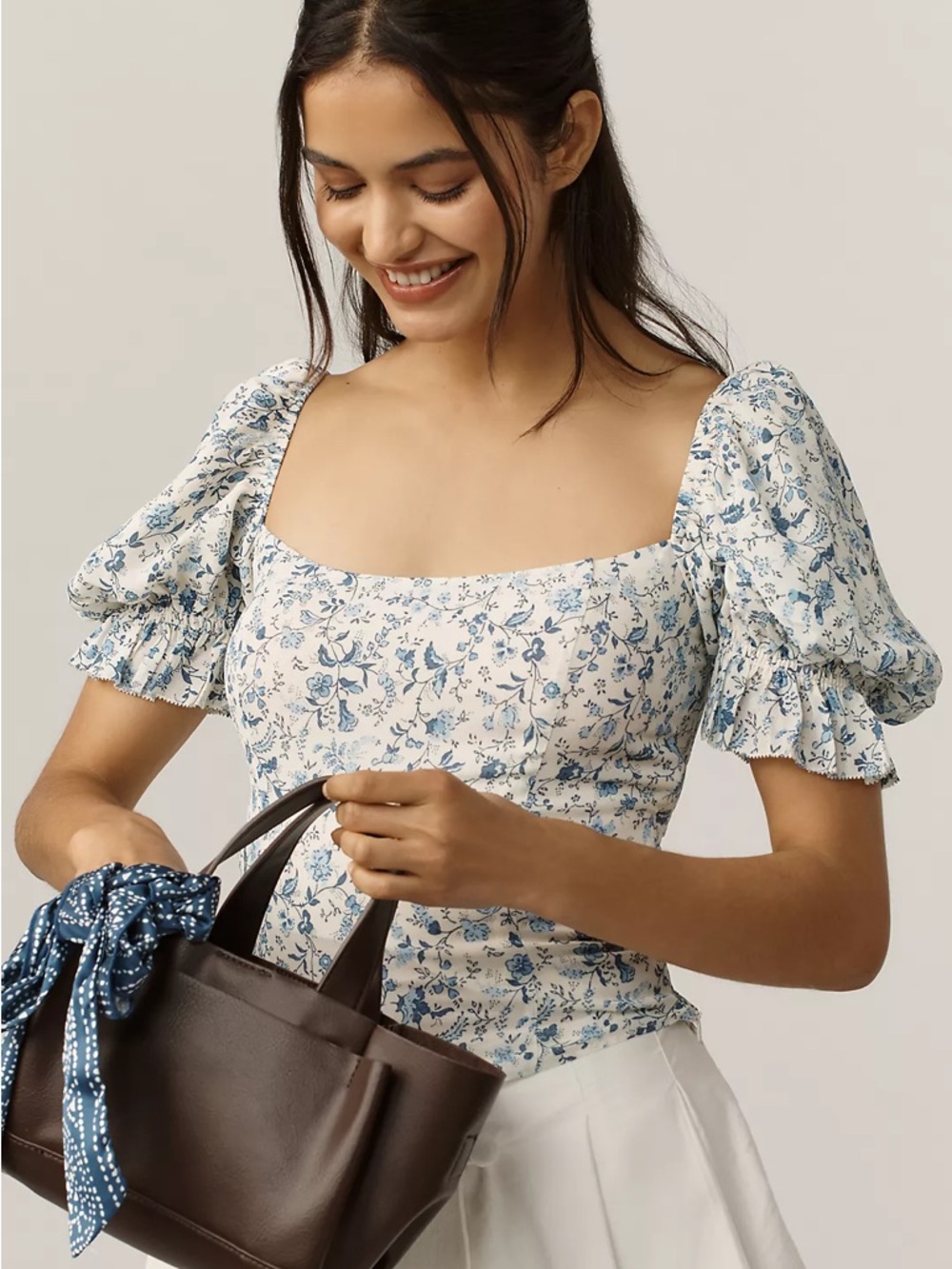 NEW Reformation Marin Puff-Sleeve Blouse Size 10